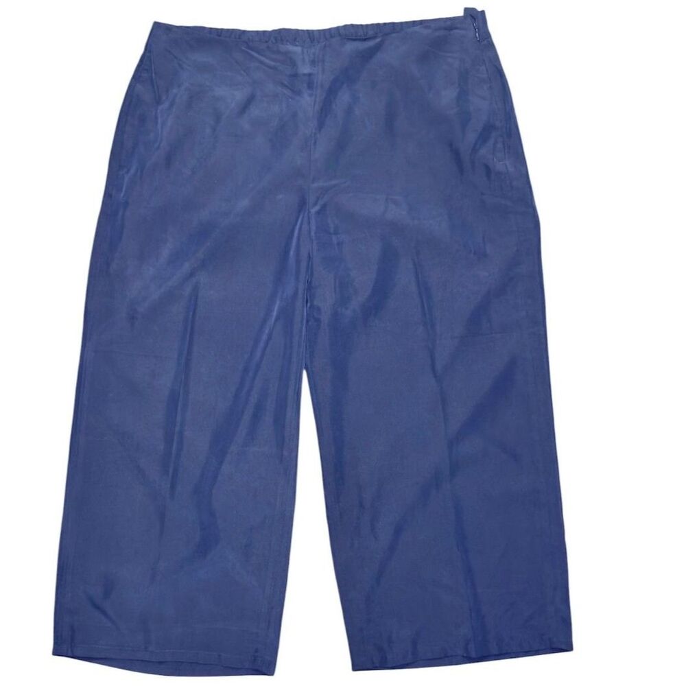 J. Jill Navy Blue Wide Leg Pants Modal Blend Size: Petite L